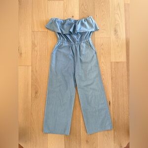 SOLD* URBAN OUTFITTERS BLUE LINEN JUMPSUIT